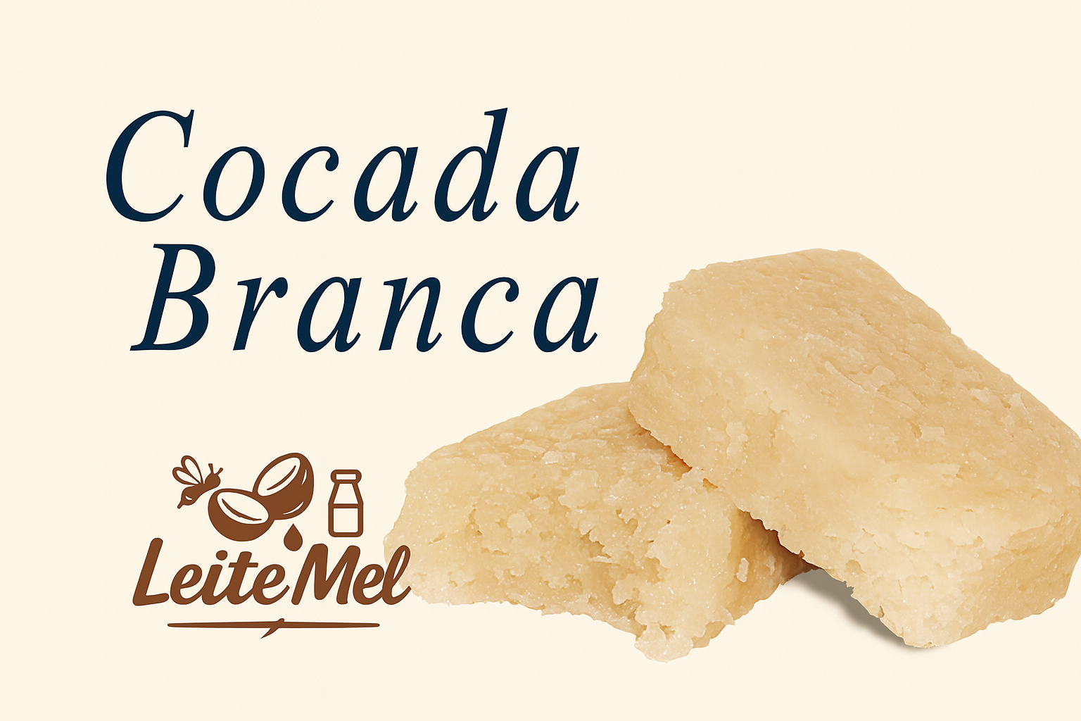 Pote de cocada premium 720 g com 28 unidades de 26 g, sabor morena e branca